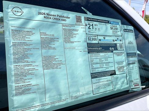 New 2026 Nissan Pathfinder Rock Creek AWD/4WD image 15