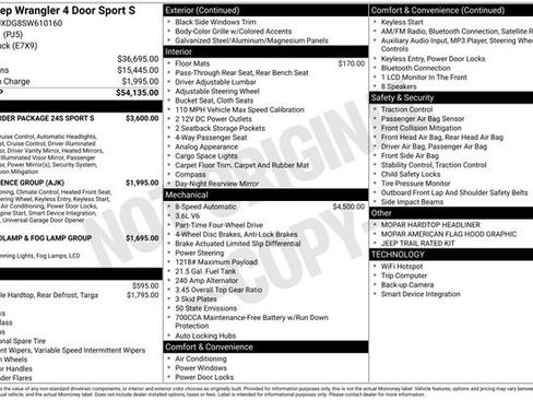 New 2025 Jeep Wrangler Unlimited Sport AWD/4WD image 26