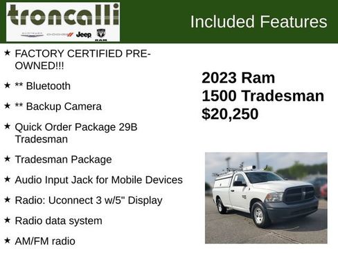 Certified 2023 RAM 1500 Tradesman RWD image 5