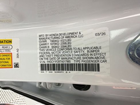 New 2026 Honda Accord LX image 20