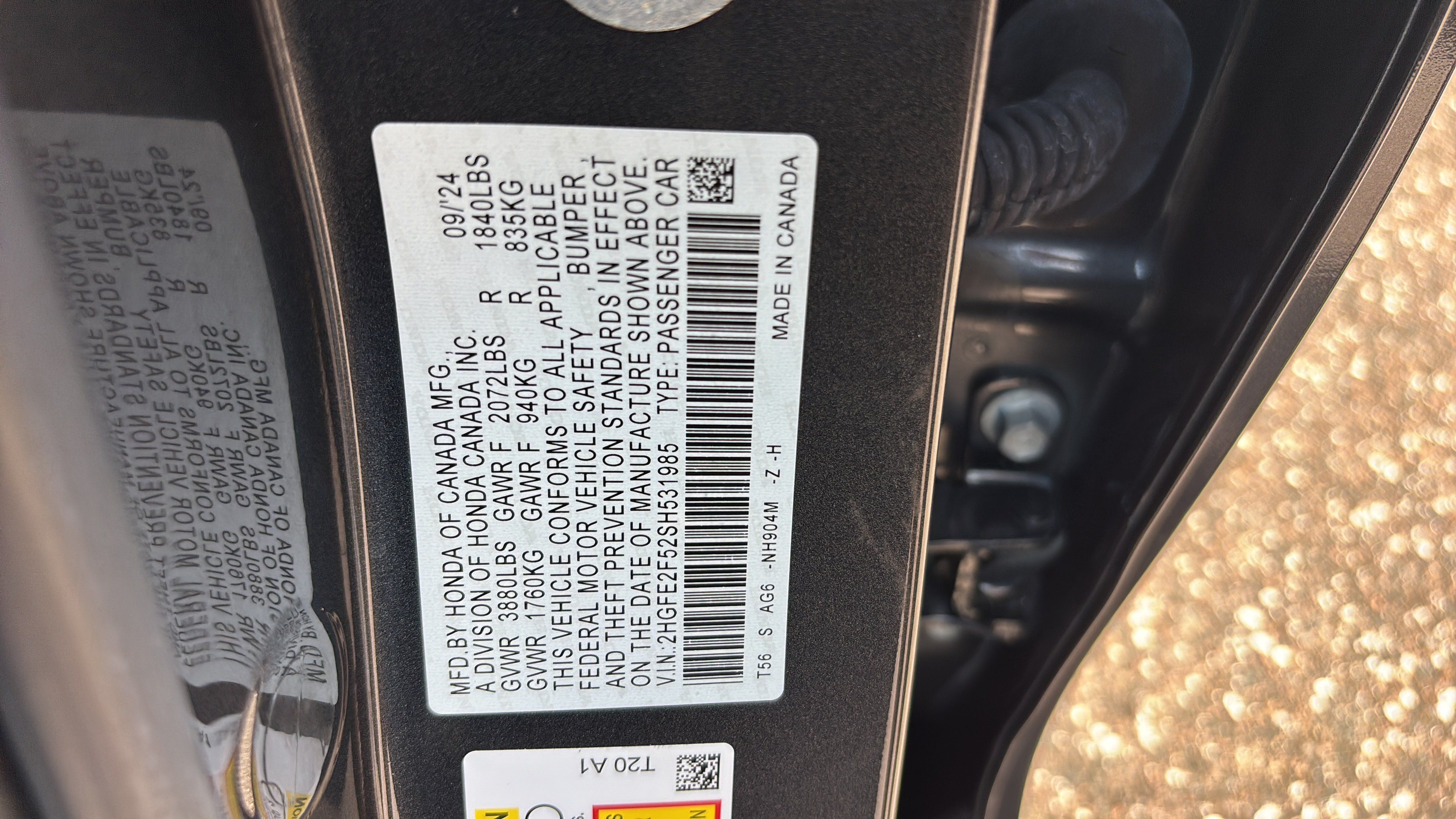 Certified 2025 Honda Civic Sport image 16