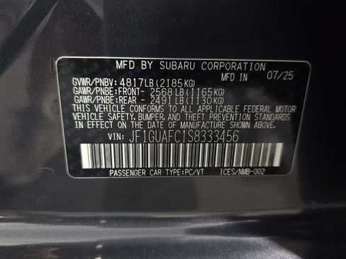 Certified 2025 Subaru Impreza 2.0i Sport AWD/4WD image 10