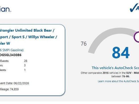 Used 2016 Jeep Wrangler Unlimited Sport w/ Connectivity Group AWD/4WD image 15