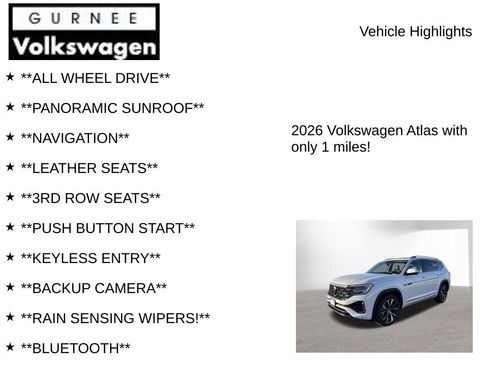 New 2026 Volkswagen Atlas SEL Premium R-Line AWD/4WD image 7