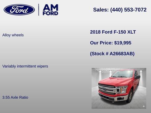 Used 2018 Ford F150 XLT w/ Equipment Group 301A Mid AWD/4WD image 18