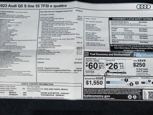 Used 2023 Audi Q5 e Premium Plus w/ Premium Plus Package AWD/4WD image 56