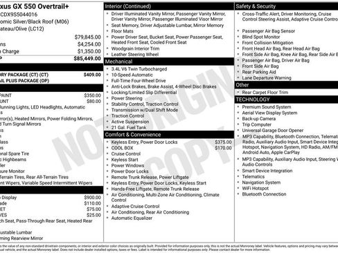 Used 2025 Lexus GX 550 w/ Accessory Package (CT) AWD/4WD image 49