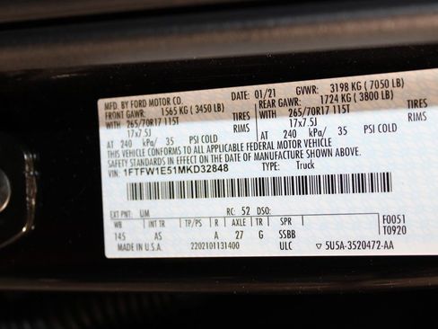 Certified 2021 Ford F150 XL w/ Equipment Group 101A High image 23