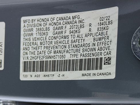 Used 2022 Honda Civic Sport image 12