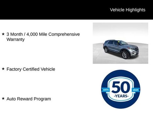 Certified 2022 Ford Explorer XLT w/ Equipment Group 202A image 7