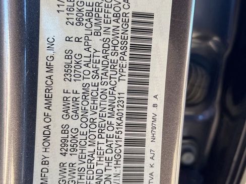 Used 2019 Honda Accord EX-L image 9