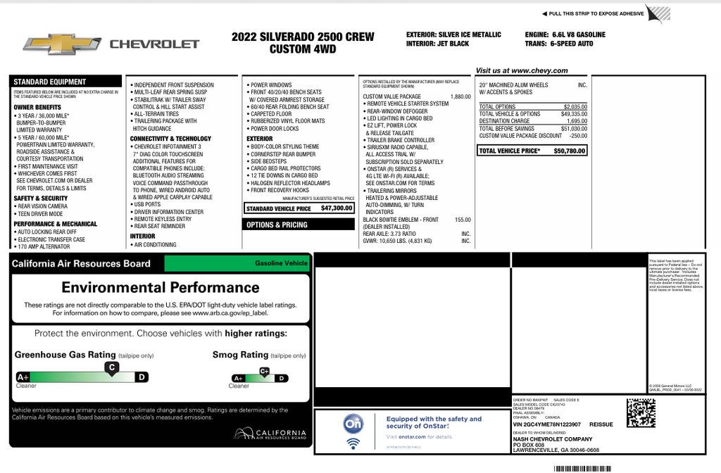 Used 2022 Chevrolet Silverado 2500 Custom w/ Custom Value Package AWD/4WD image 28