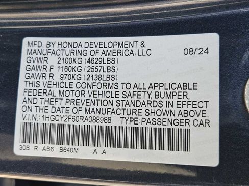 Certified 2024 Honda Accord EX-L image 32