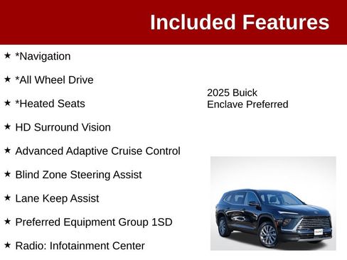 Used 2025 Buick Enclave Preferred AWD/4WD image 3