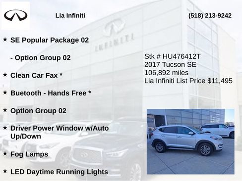 Used 2017 Hyundai Tucson SE w/ SE Popular Package 02 AWD/4WD image 5
