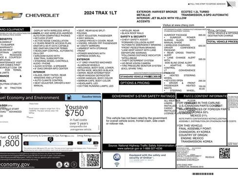 Used 2024 Chevrolet Trax LT w/ Sunroof Package FWD image 13
