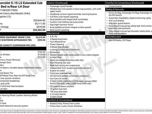 Used 2002 Chevrolet S10 Pickup LS w/ LS Preferred Equipment Group image 2