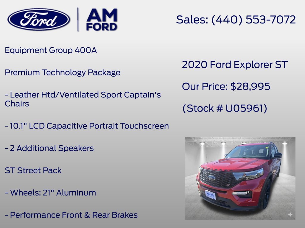 Used 2020 Ford Explorer ST w/ ST Street Pack AWD/4WD image 8