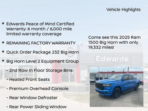 Used 2025 RAM 1500 Big Horn RWD image 10