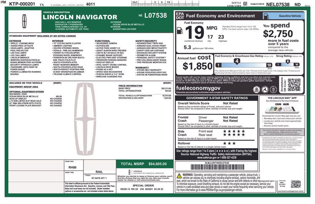 Used 2022 Lincoln Navigator L Reserve RWD image 34