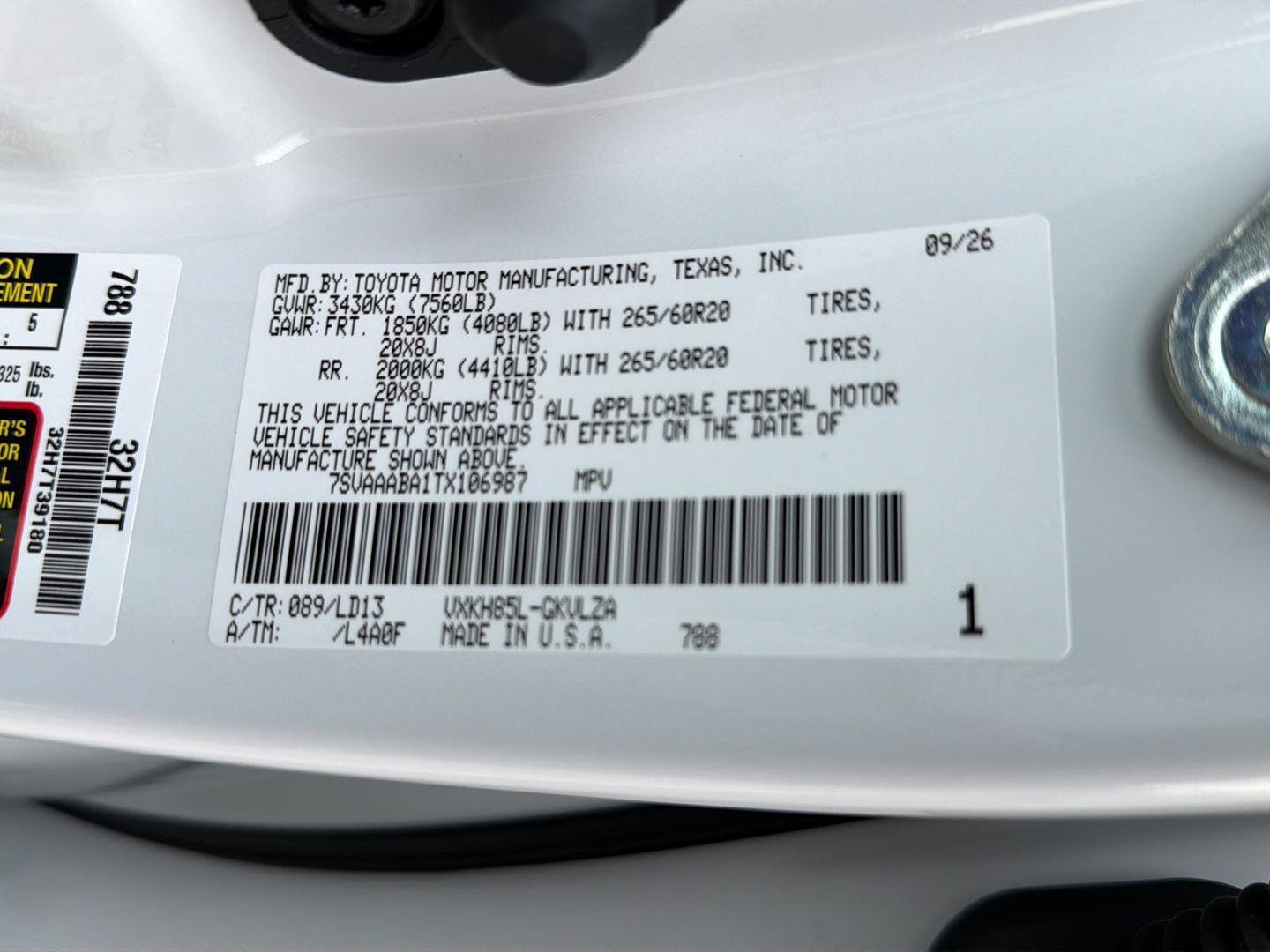 New 2026 Toyota Sequoia Limited AWD/4WD image 39