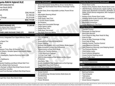 Used 2021 Toyota RAV4 XLE w/ Convenience Package image 6