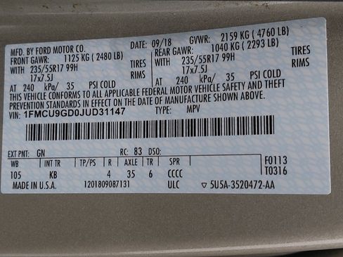 Used 2018 Ford Escape SE AWD/4WD image 33