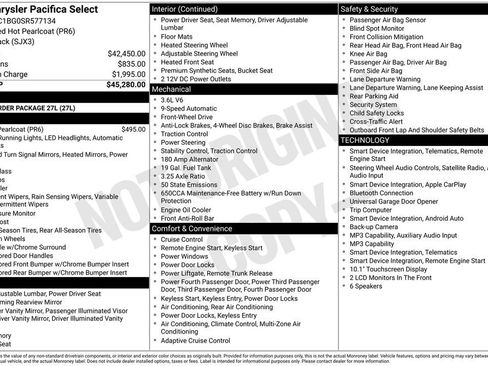 Used 2025 Chrysler Pacifica Select FWD image 5
