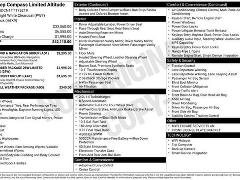 New 2026 Jeep Compass Limited w/ Sun, Sound & Navigation Group AWD/4WD image 42