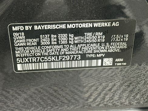 Used 2019 BMW X3 sDrive30i w/ Convenience Package RWD image 12