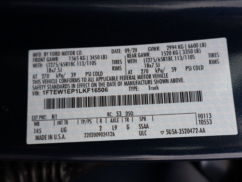 Used 2020 Ford F150 XLT w/ Equipment Group 302A Luxury AWD/4WD image 40