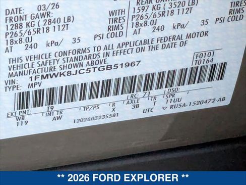 New 2026 Ford Explorer Tremor AWD/4WD image 21