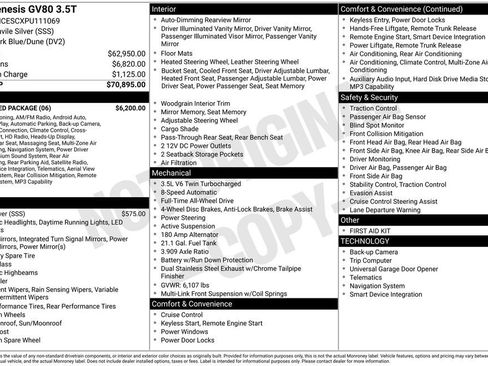 Used 2023 Genesis GV80 3.5T w/ Advanced Package image 49