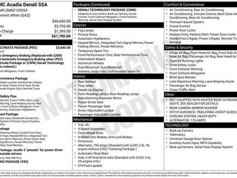 Used 2022 GMC Acadia Denali w/ Denali Ultimate Package FWD image 36