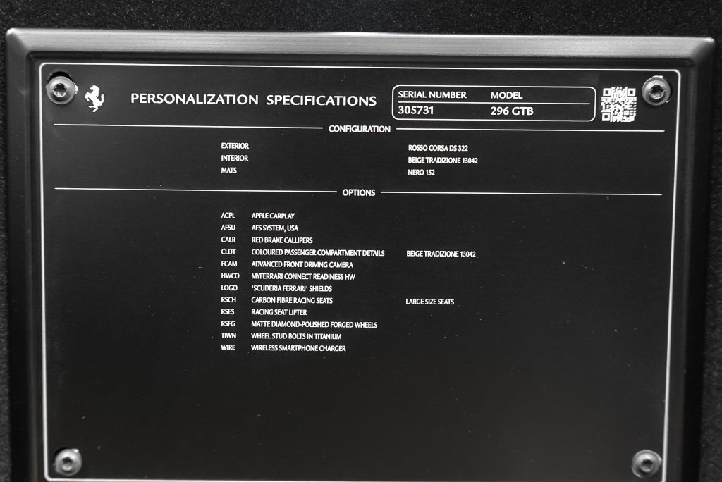 Certified 2024 Ferrari 296 GTB RWD image 19