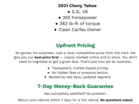 Used 2021 Chevrolet Tahoe LT AWD/4WD image 60