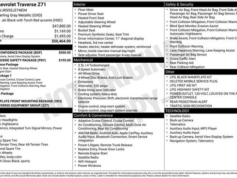 Used 2025 Chevrolet Traverse Z71 w/ Driver Confidence Package AWD/4WD image 38