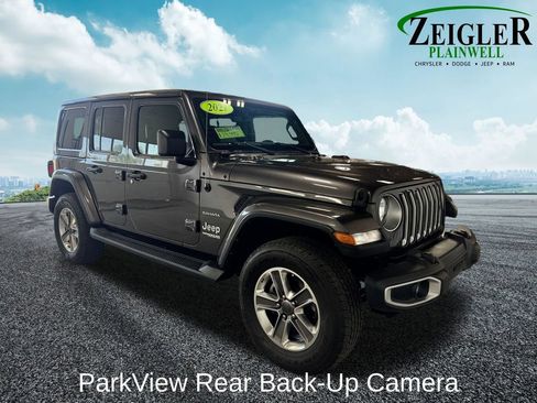 Used 2021 Jeep Wrangler Unlimited Sahara w/ Uconnect 4C Nav & Sound Group AWD/4WD image 7