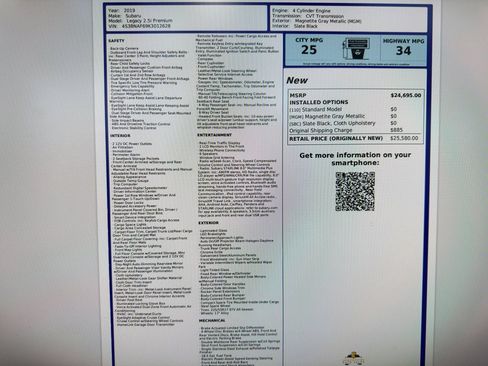 Used 2019 Subaru Legacy 2.5i Premium image 17