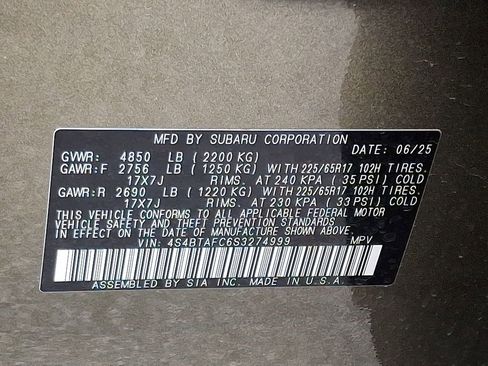 Certified 2025 Subaru Outback Premium AWD/4WD image 28