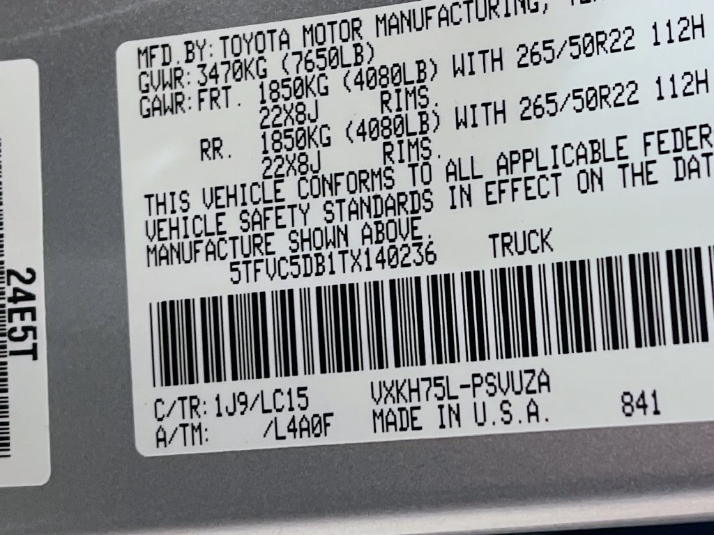 New 2026 Toyota Tundra Capstone AWD/4WD image 25