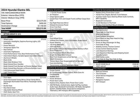 Used 2024 Hyundai Elantra SEL image 20