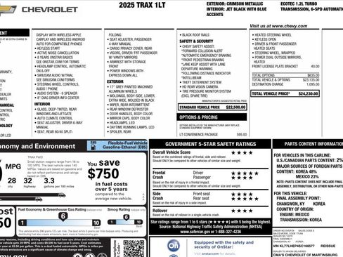 Used 2025 Chevrolet Trax LT w/ LT Convenience Package FWD image 14