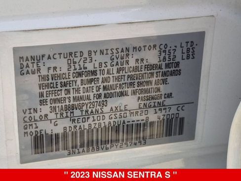 Certified 2023 Nissan Sentra S FWD image 38