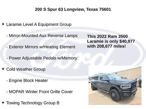 Used 2022 RAM 3500 Laramie w/ Night Edition AWD/4WD image 15