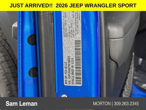 New 2026 Jeep Wrangler Sport image 26