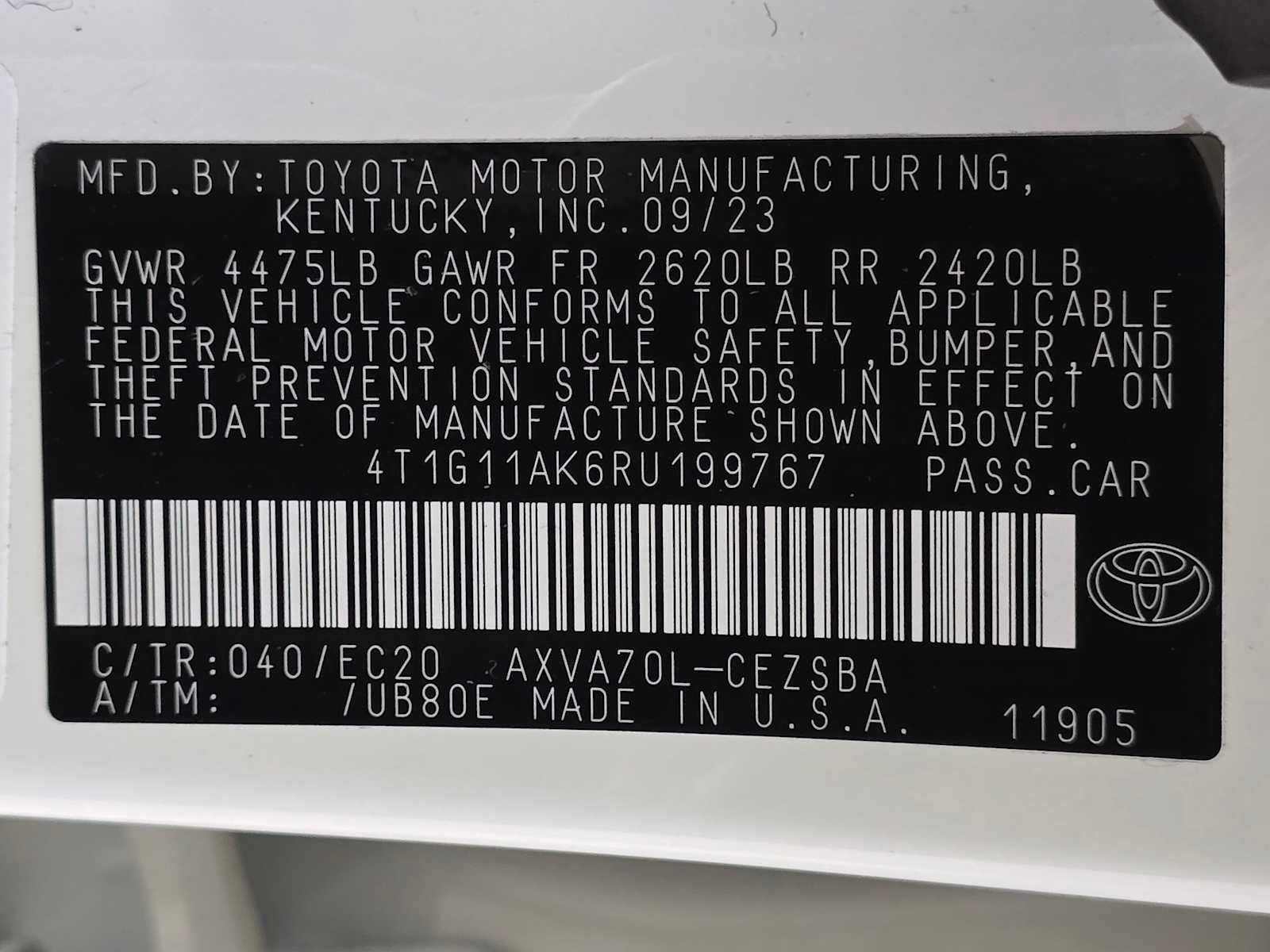 Certified 2024 Toyota Camry SE FWD image 32