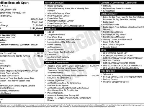 Used 2023 Cadillac Escalade Sport Platinum w/ LPO, ONYX Package image 45