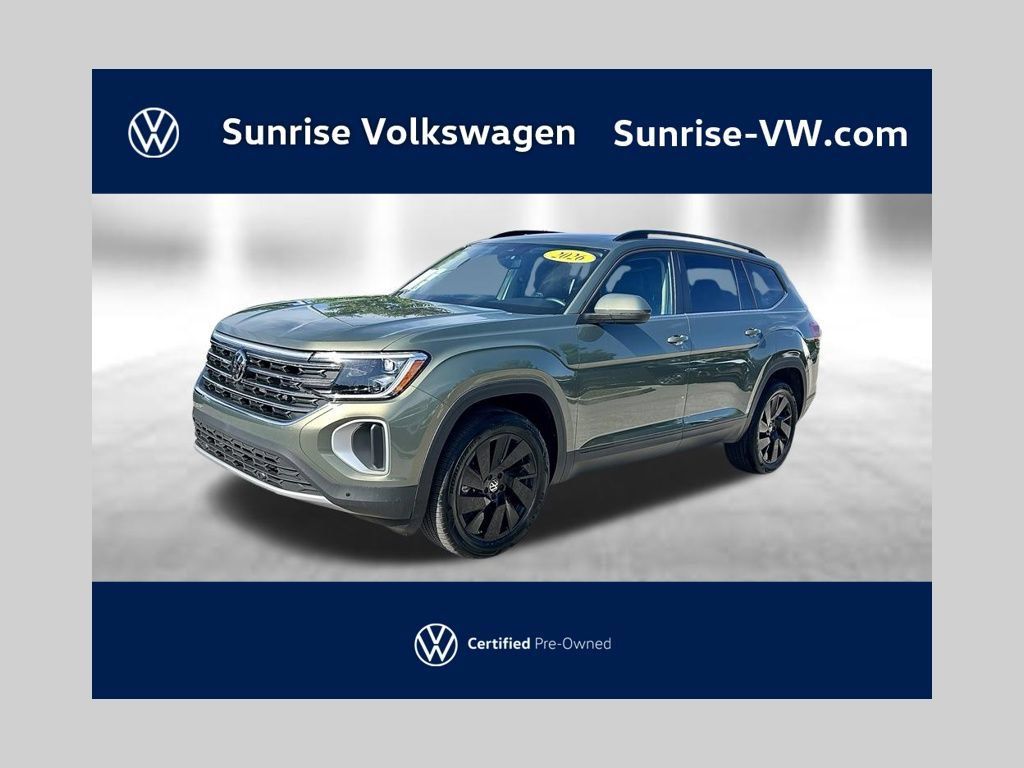 Certified 2026 Volkswagen Atlas SE w/ Panoramic Sunroof Package FWD 360° Tour