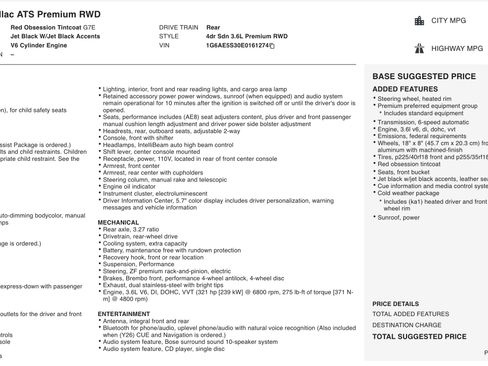 Used 2014 Cadillac ATS Premium w/ Cold Weather Package image 3